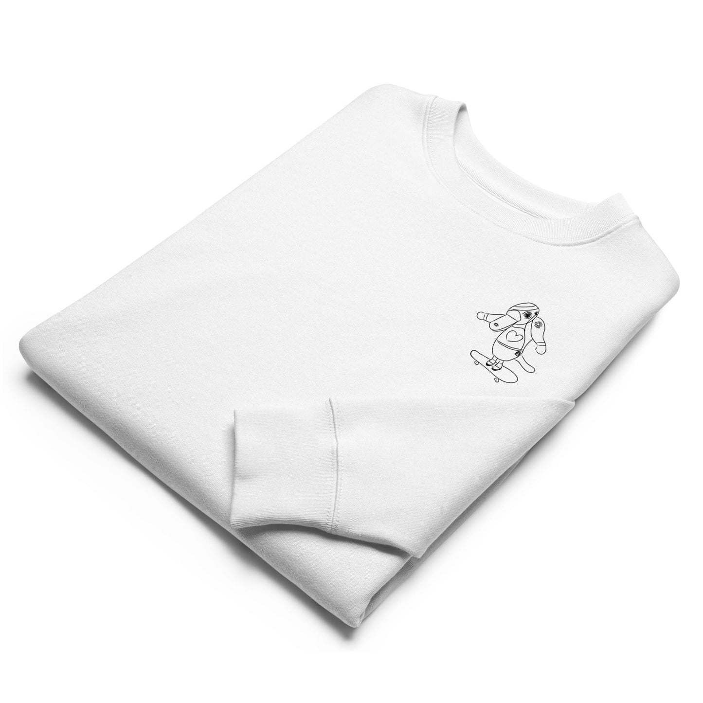 Platypus Skateboarder | Vegan Jumper folded