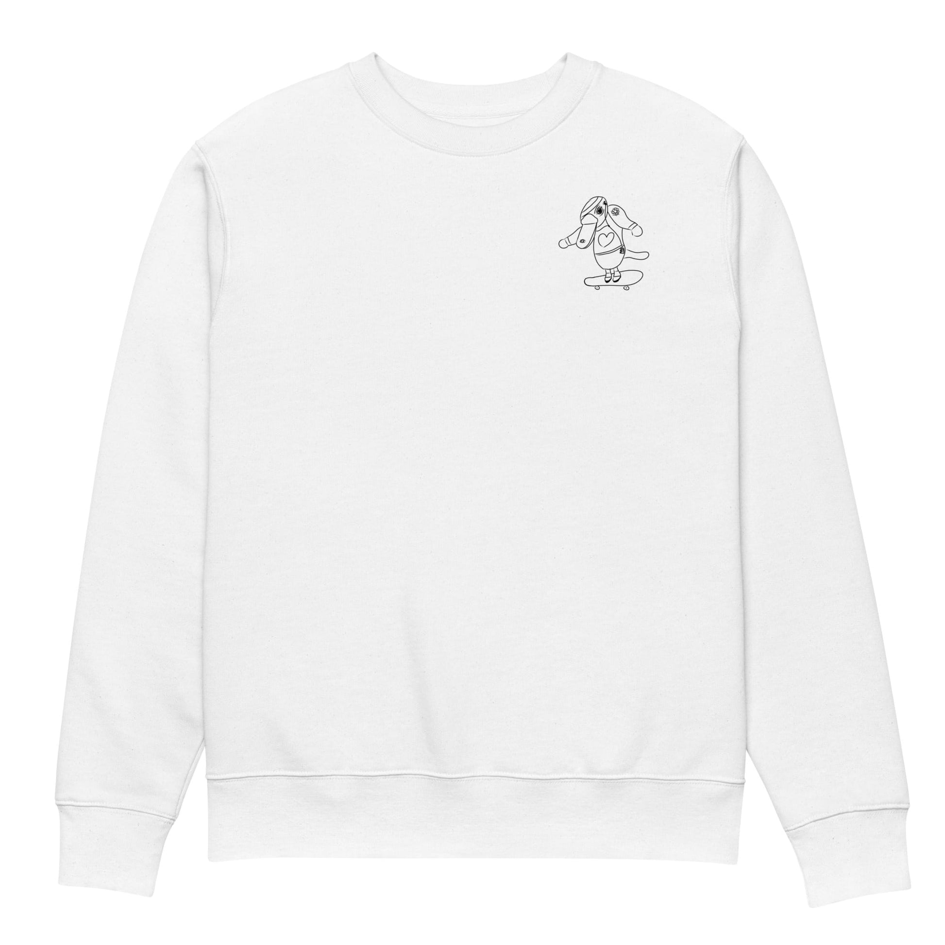 Platypus Skateboarder | Vegan Jumper in white front