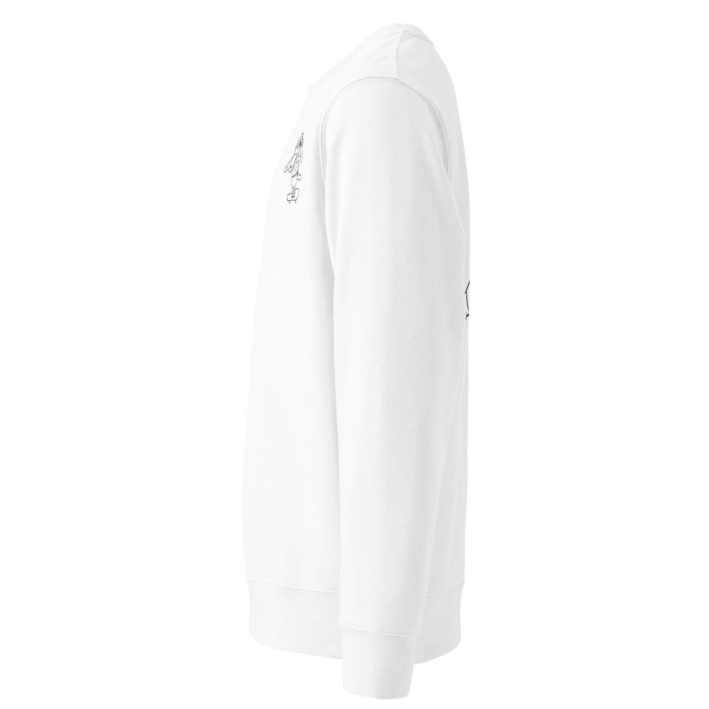 Platypus Skateboarder | Vegan Jumper in white side