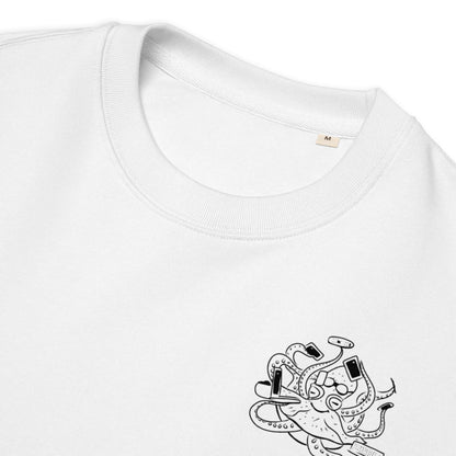 Octopus Office Worker White | Vegan Jumper in white collar
