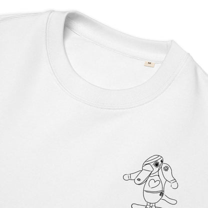 Platypus Skateboarder | Vegan Jumper in white collar