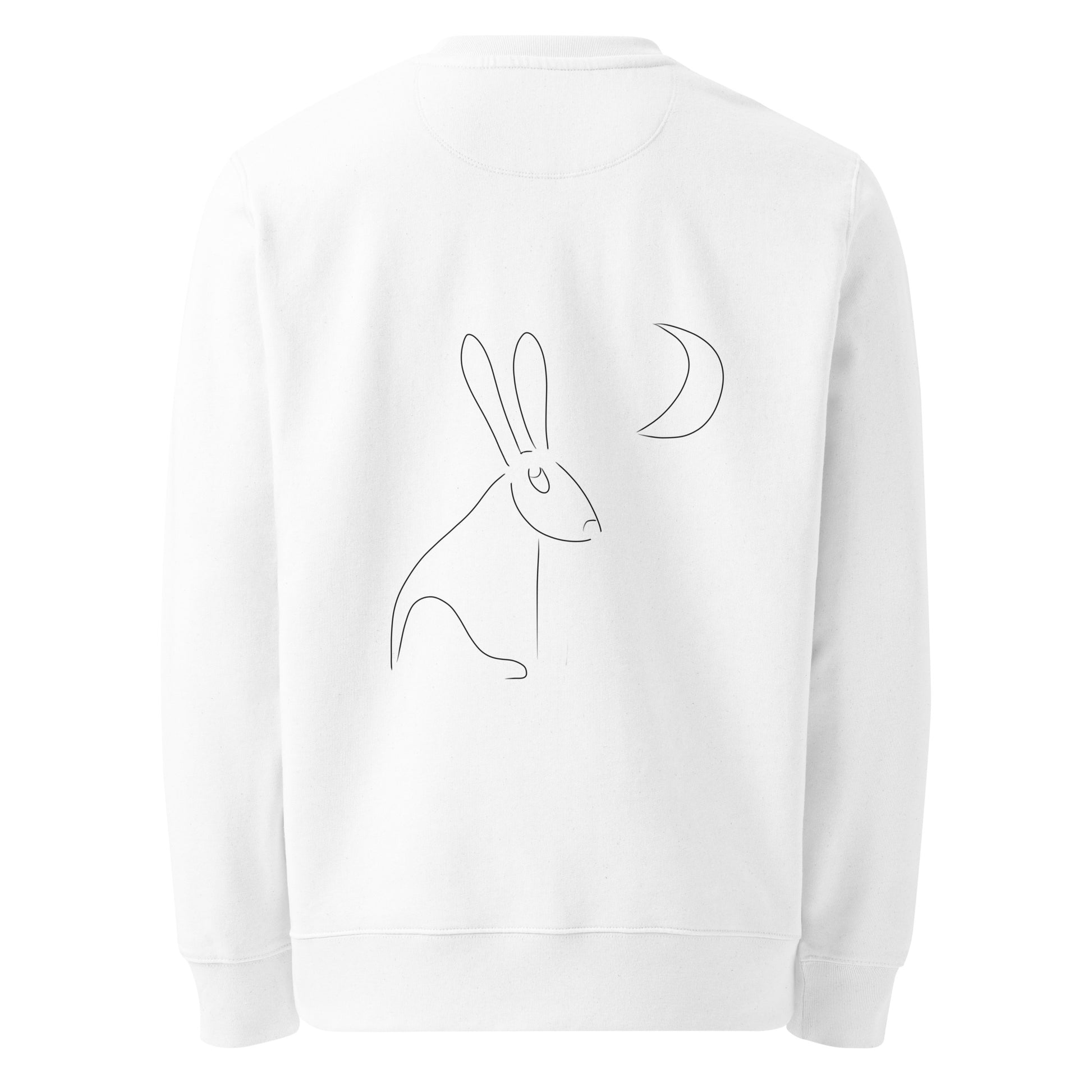Hare Stares at the Moon | Vegan Jumper back