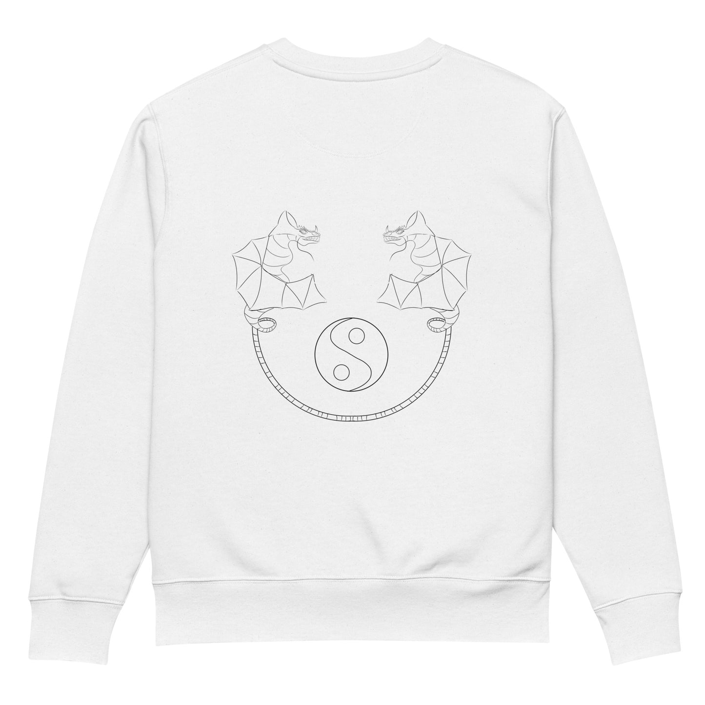 Dragon Dance, Yin and Yang | Vegan Jumper back view