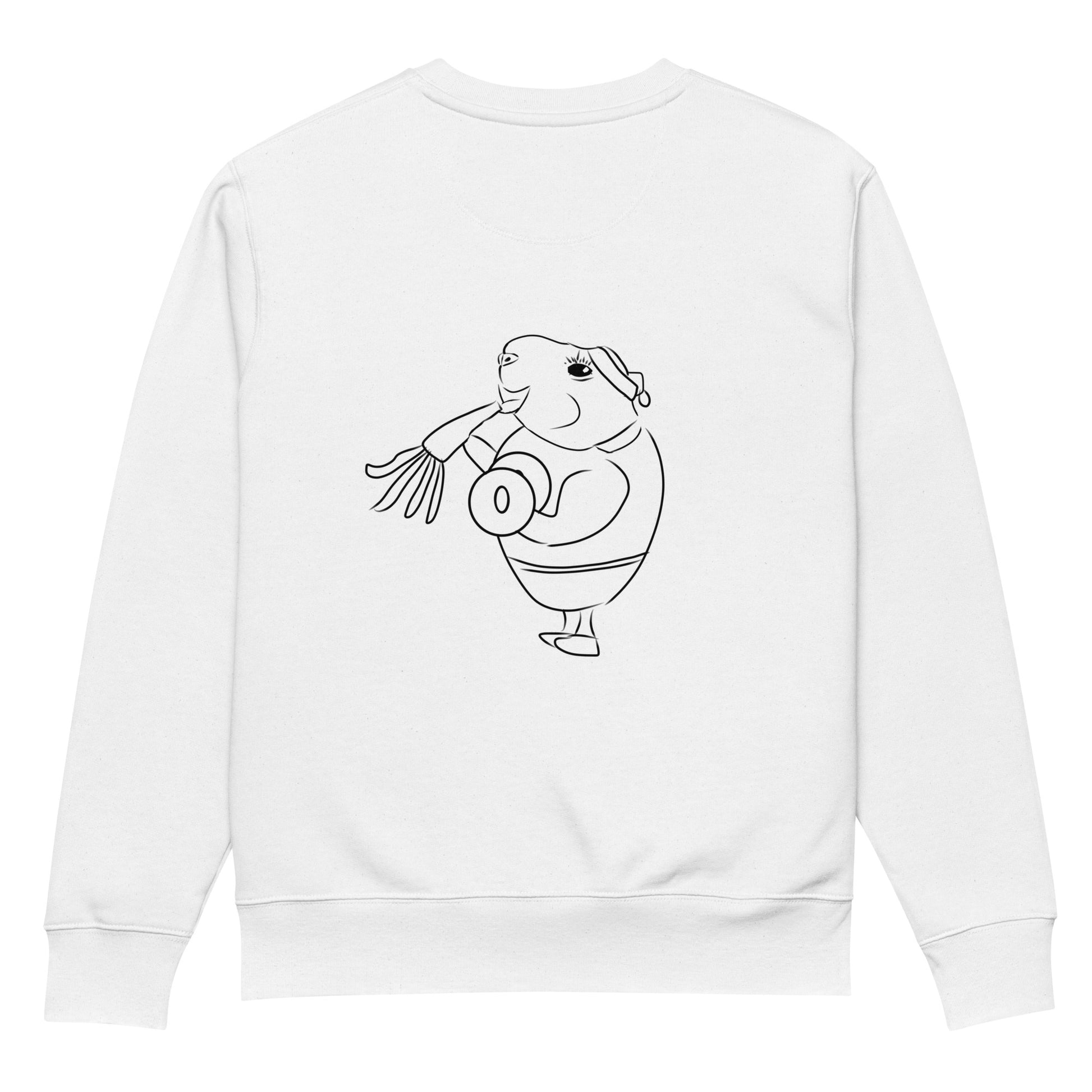 Guinea Pig Weight Lifter  | Vegan Jumper back view