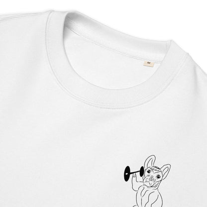 French Bulldog Weight Lifter | Vegan Jumper collar detail