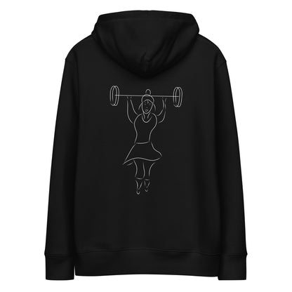 Women That Lift White | Sustainable Hoodie in black back