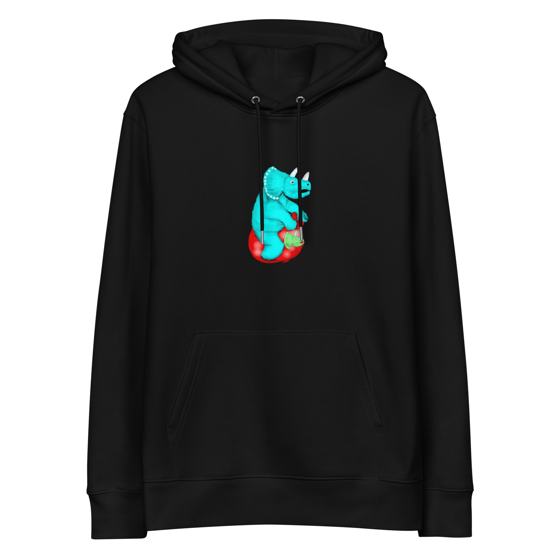 Dinosaur Triceratops | Sustainable Hoodie in black