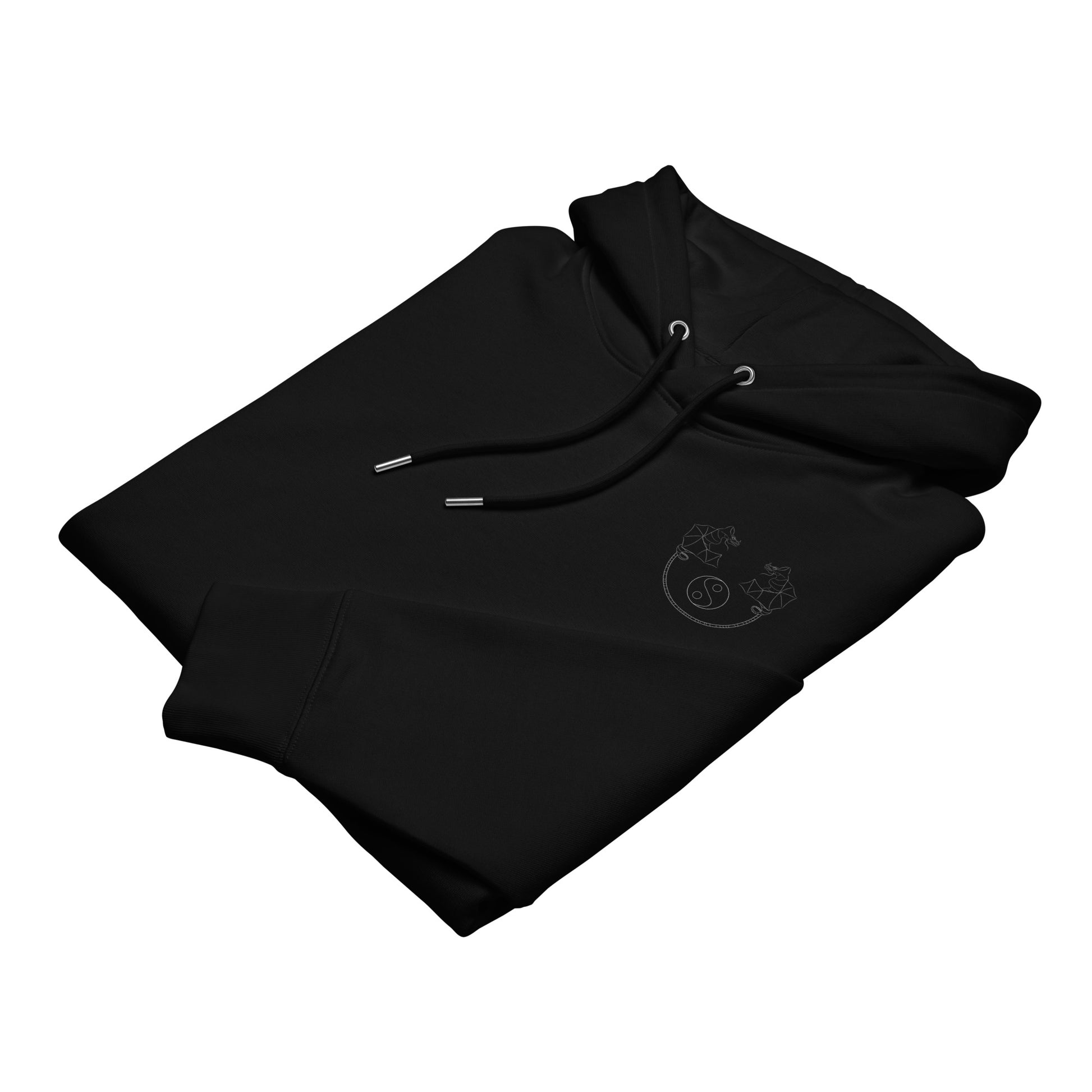 Dragon Dance, Yin and Yang | Sustainable Hoodie folded