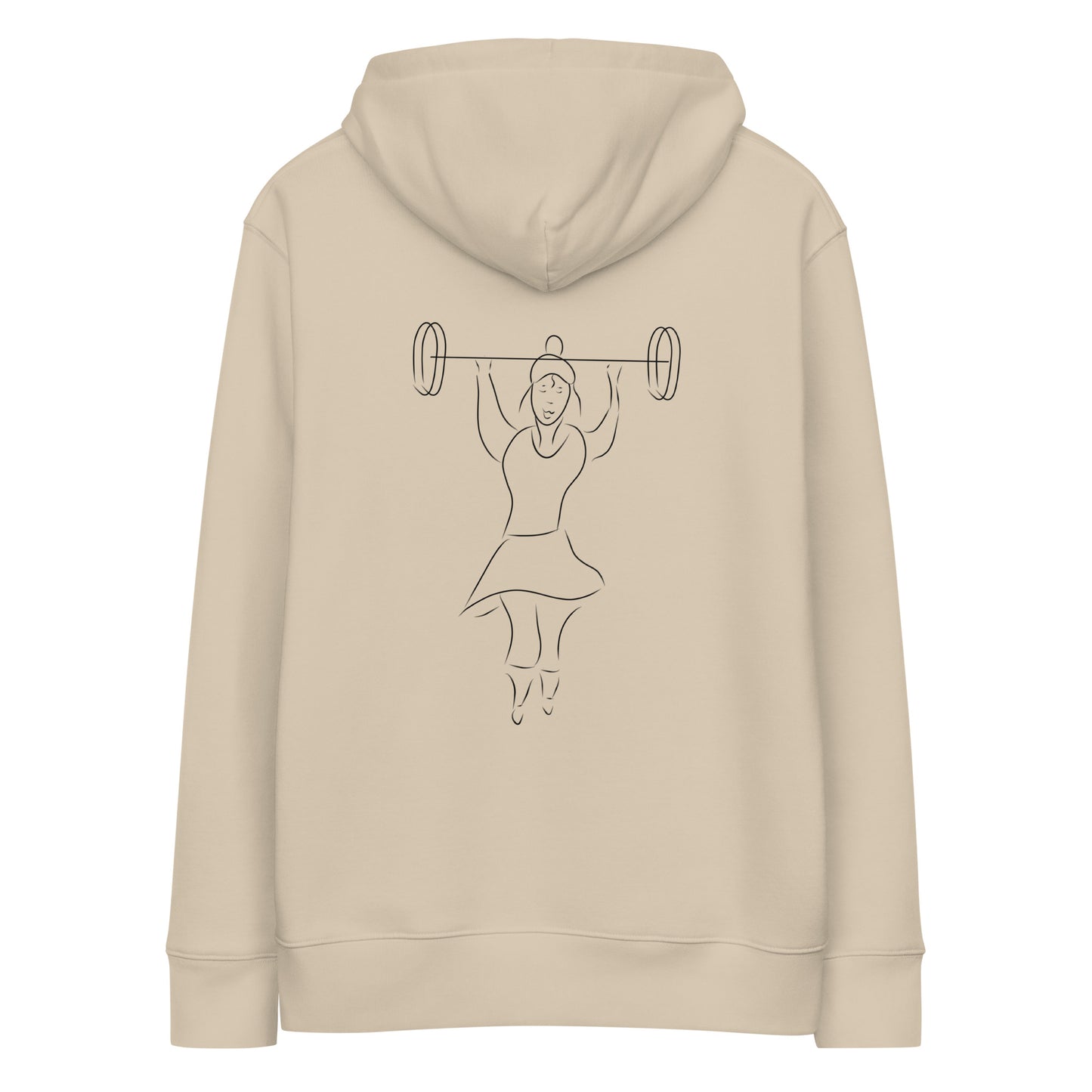 Women That Lift | Sustainable Hoodie in desert dust back view