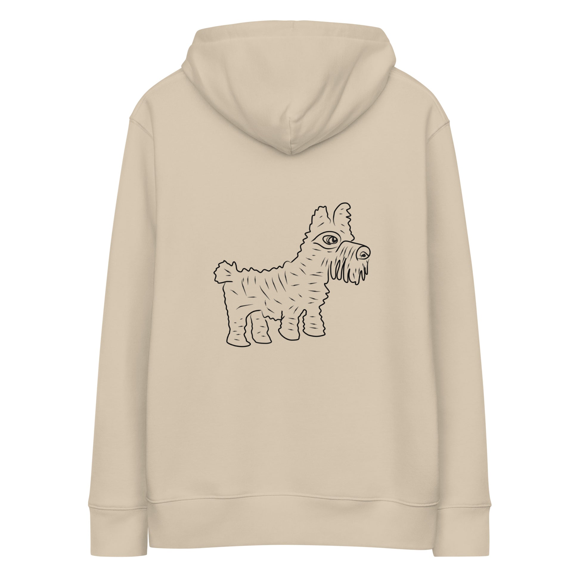 Dog | Sustainable Hoodie in desert dust back view