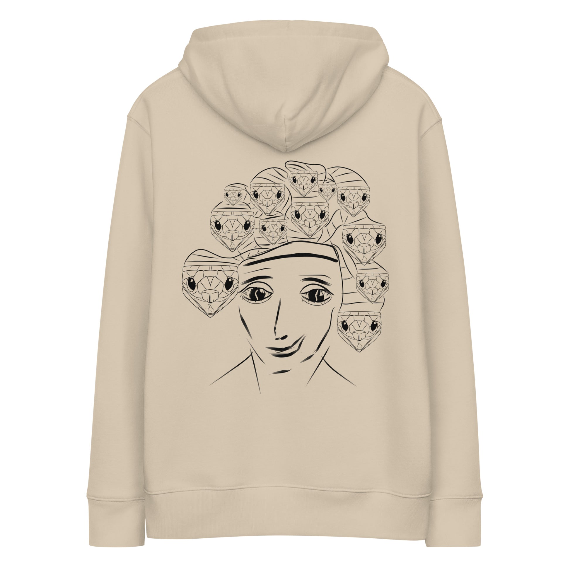 Medusa | Sustainable Hoodie in desert dust back