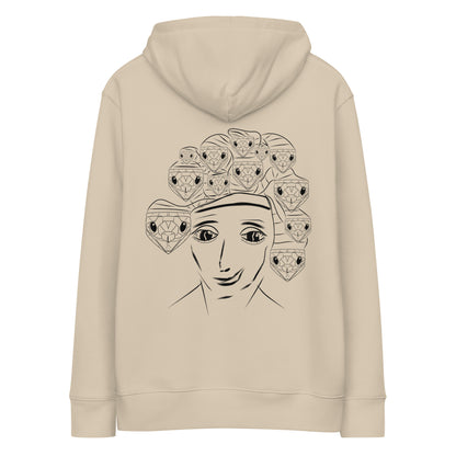 Medusa | Sustainable Hoodie in desert dust back