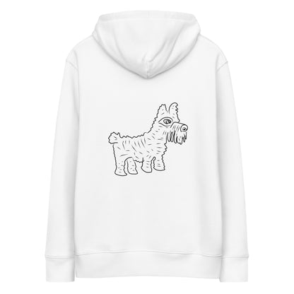 Dog | Sustainable Hoodie in white back