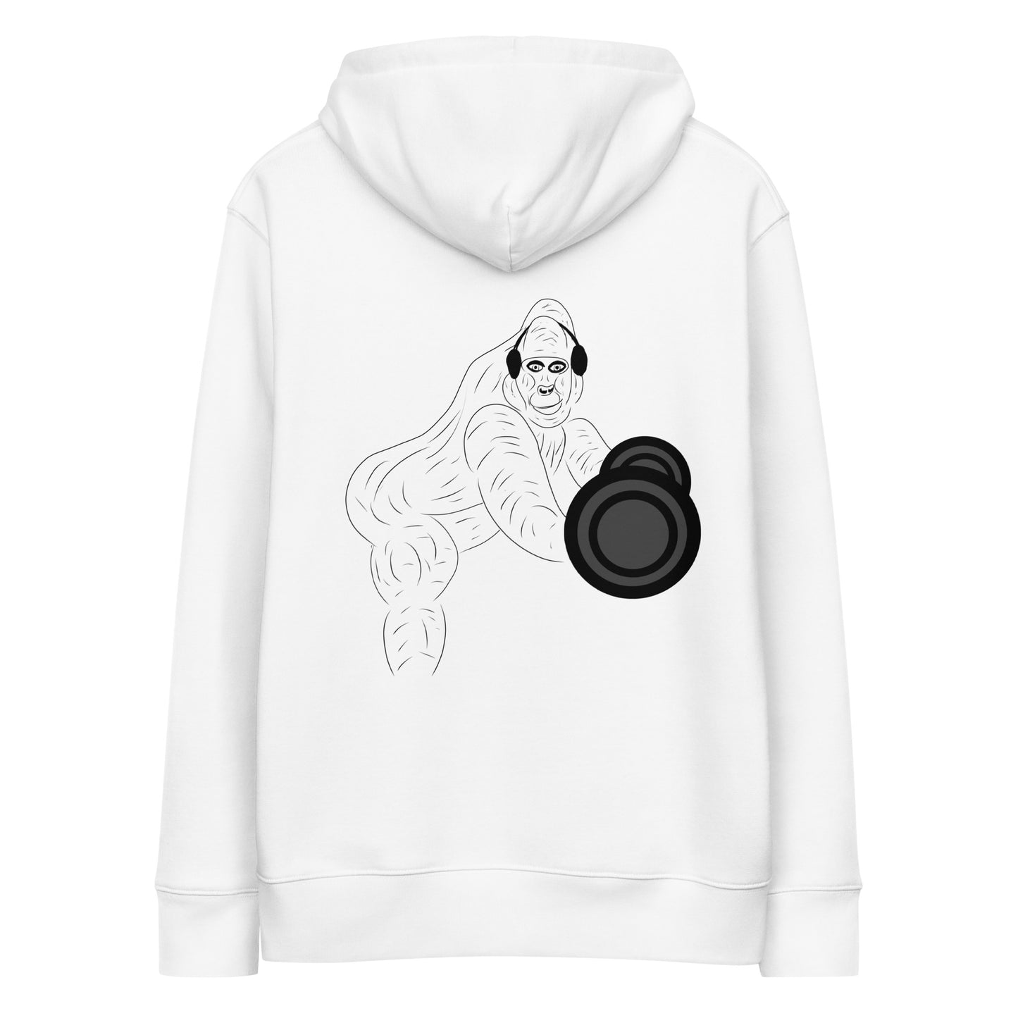 Gorilla Gym | Sustainable Hoodie in white back