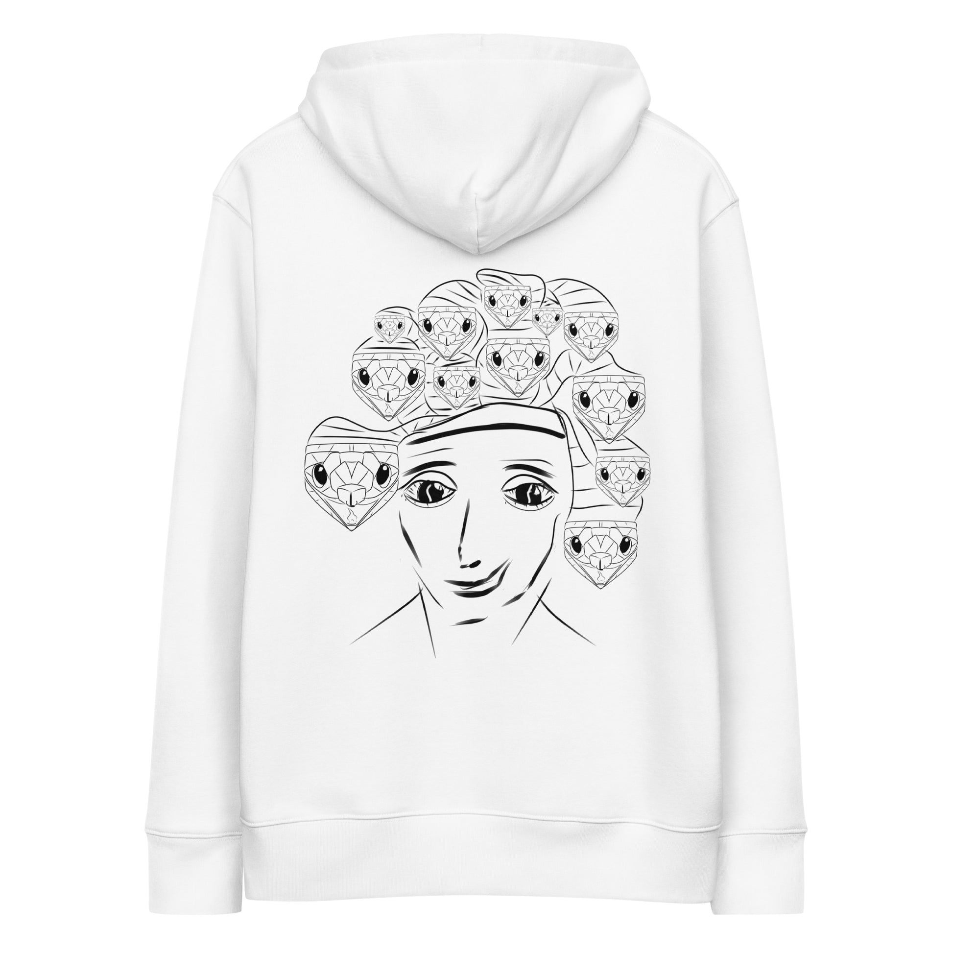 Medusa | Sustainable Hoodie in white back