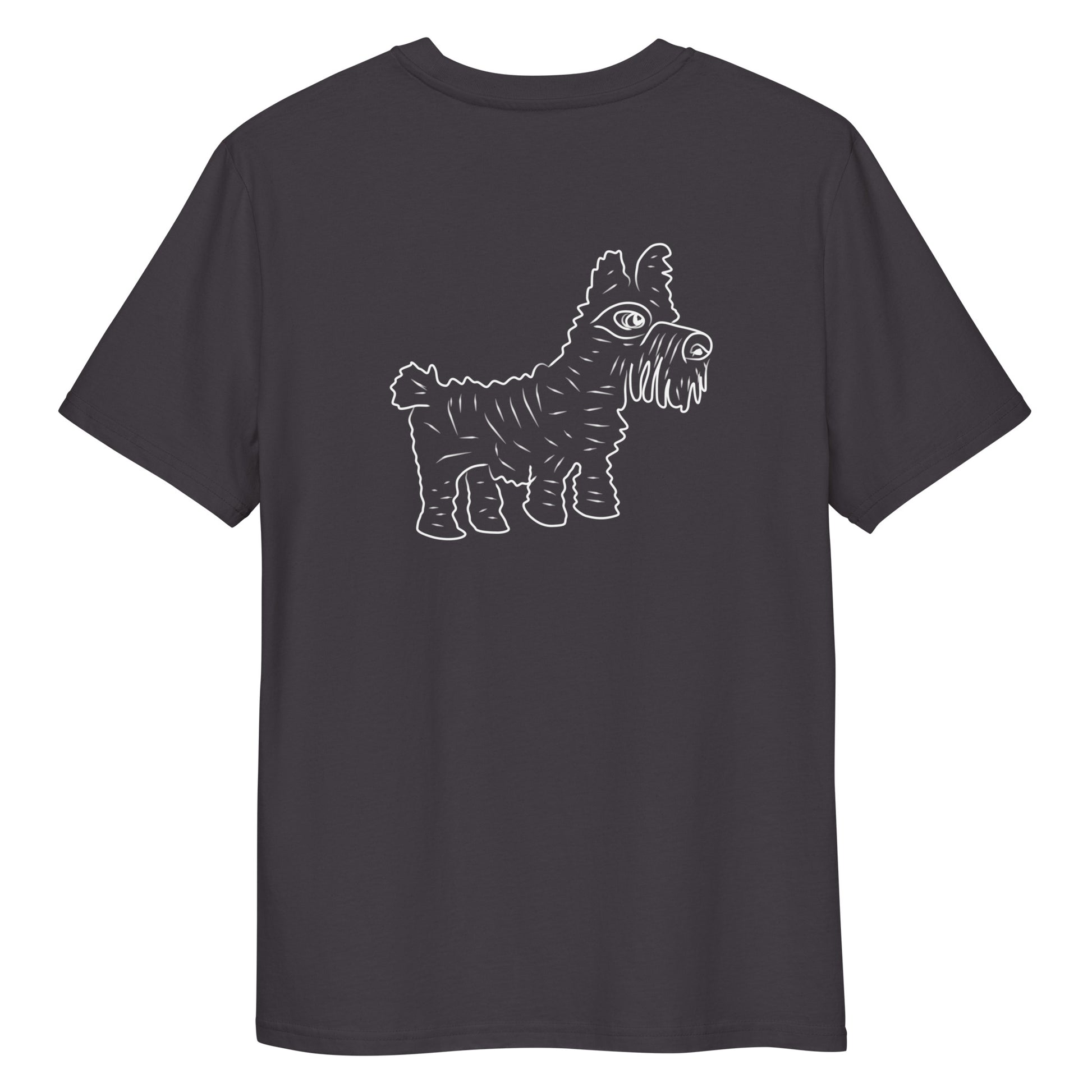 Dog | 100% Organic Cotton T Shirt in dark grey back
