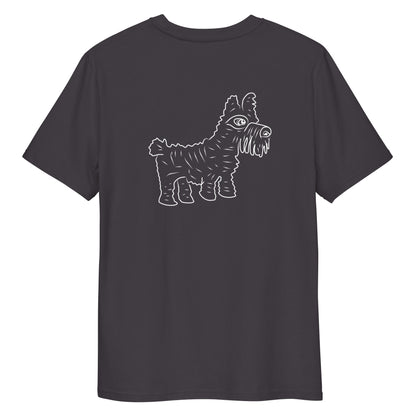 Dog | 100% Organic Cotton T Shirt in dark grey back