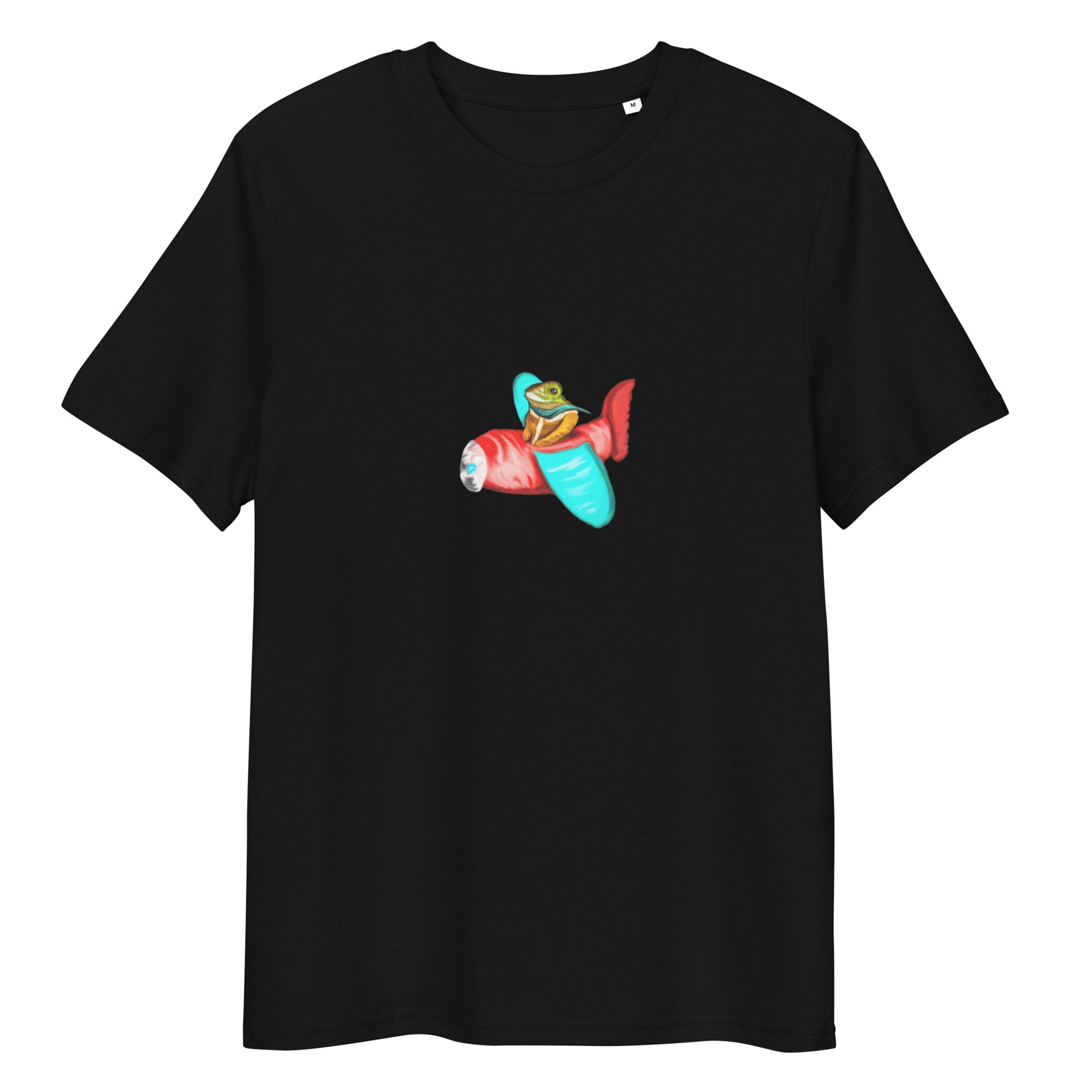 Flying Lizard | 100% Organic Cotton T Shirt in black
