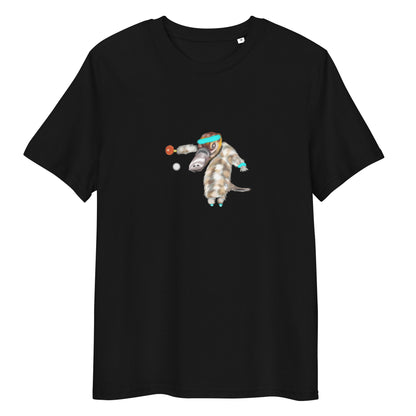 Ping Pong Platypus | 100% Organic Cotton T Shirt in black