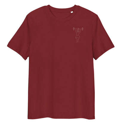 Women That Lift White | 100% Organic Cotton T Shirt in burgundy