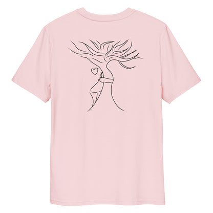 Sustainable Embrace Tree | 100% Organic Cotton T Shirt in pink back