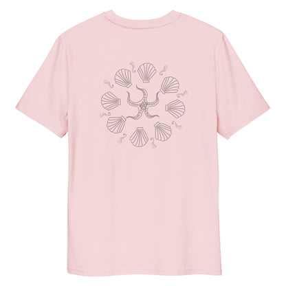 Ocean Symphony | 100% Organic Cotton T Shirt in pink back
