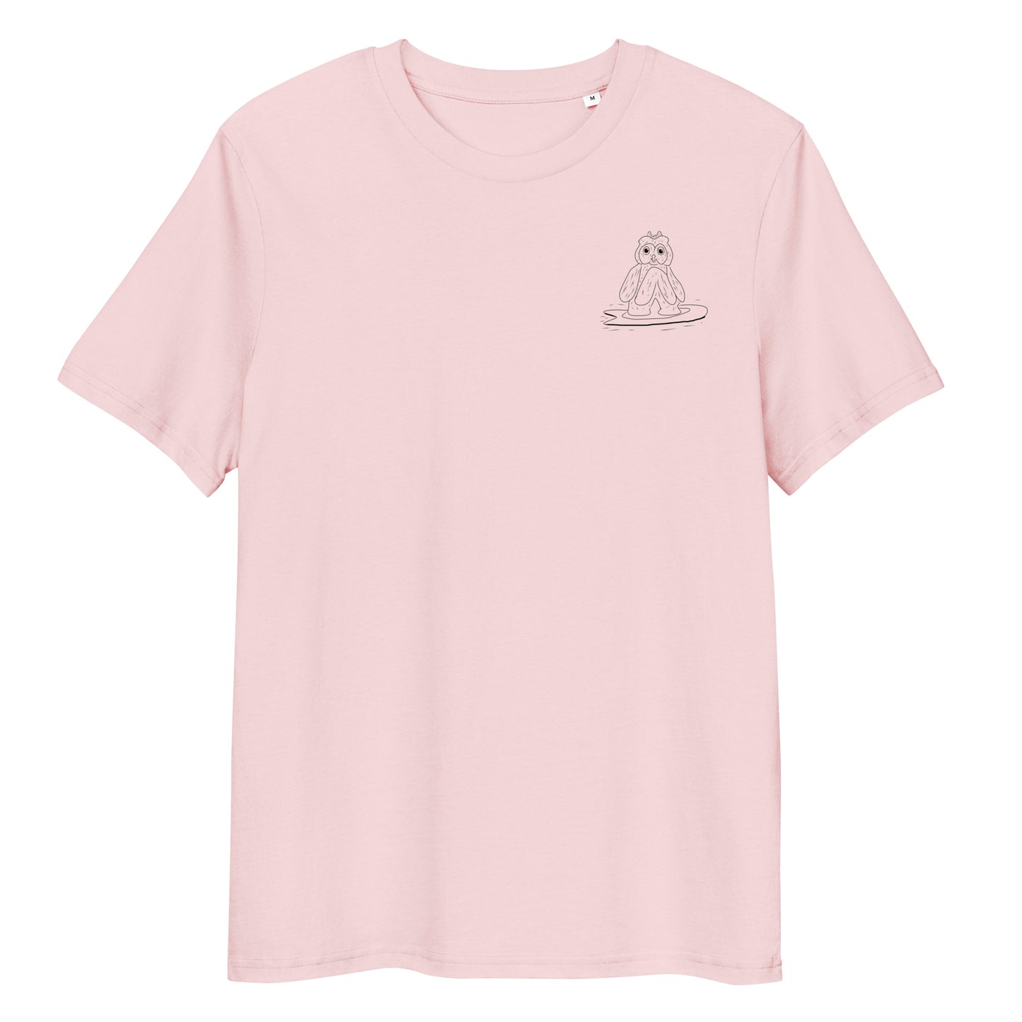 Surfing Owl | 100% Organic Cotton T Shirt in pink