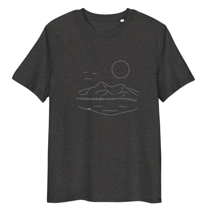 White Mountain Serenity | 100% Organic Cotton T Shirt in dark heather