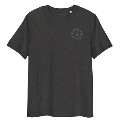 White Ocean Symphony | 100% Organic Cotton T Shirt in dark heather
