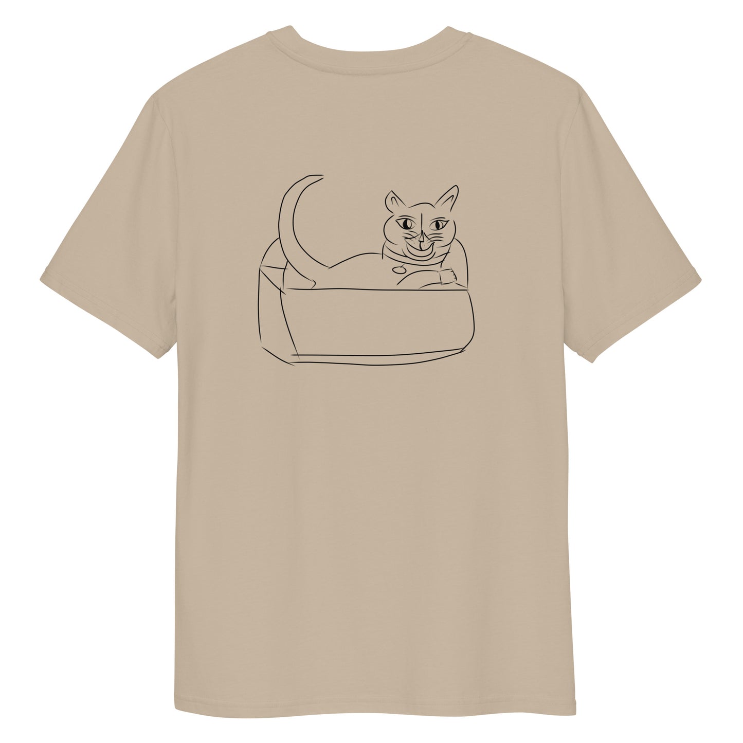 Cat Black | 100% Organic Cotton T Shirt in desert dust