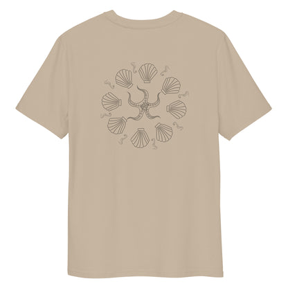 Ocean Symphony | 100% Organic Cotton T Shirt in desert dust back