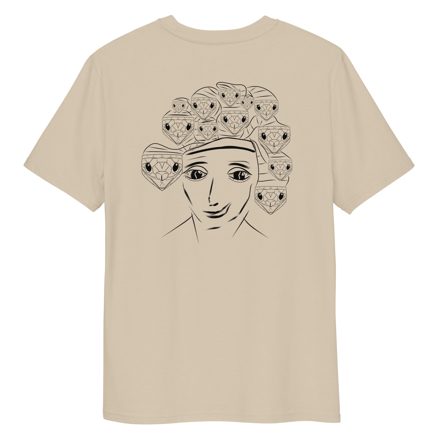 Medusa | 100% Organic Cotton T Shirt back in dessert dust