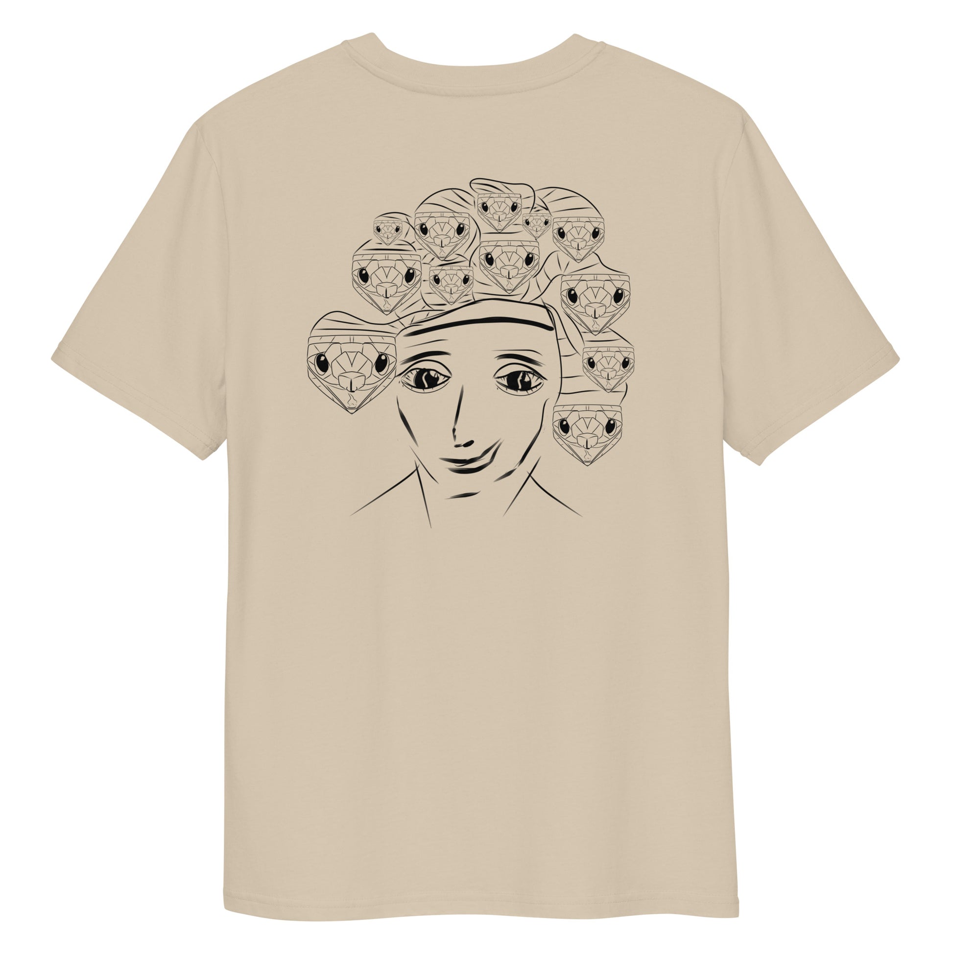 Medusa | 100% Organic Cotton T Shirt back in dessert dust