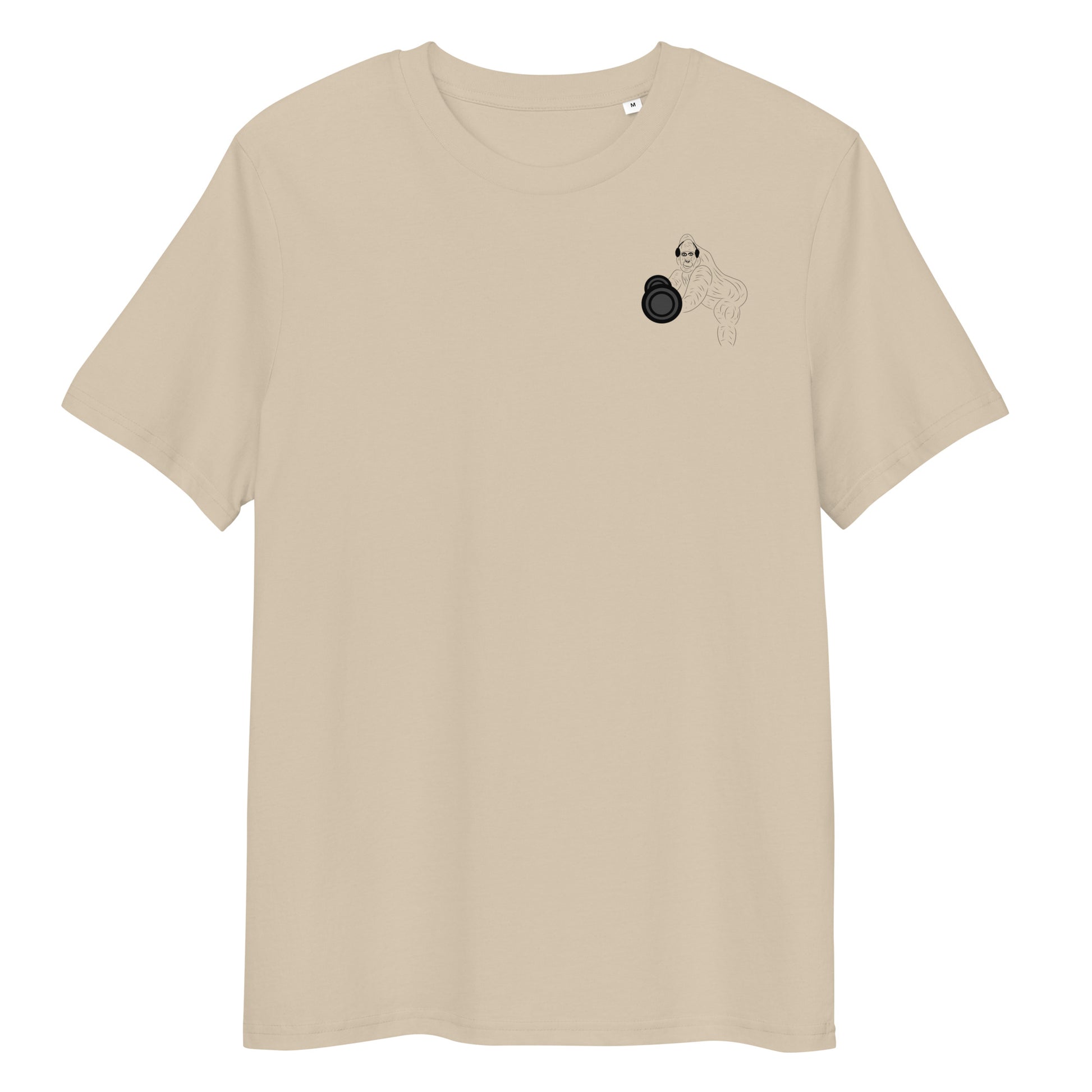 Gorilla Gym | 100% Organic Cotton T Shirt in desert dust