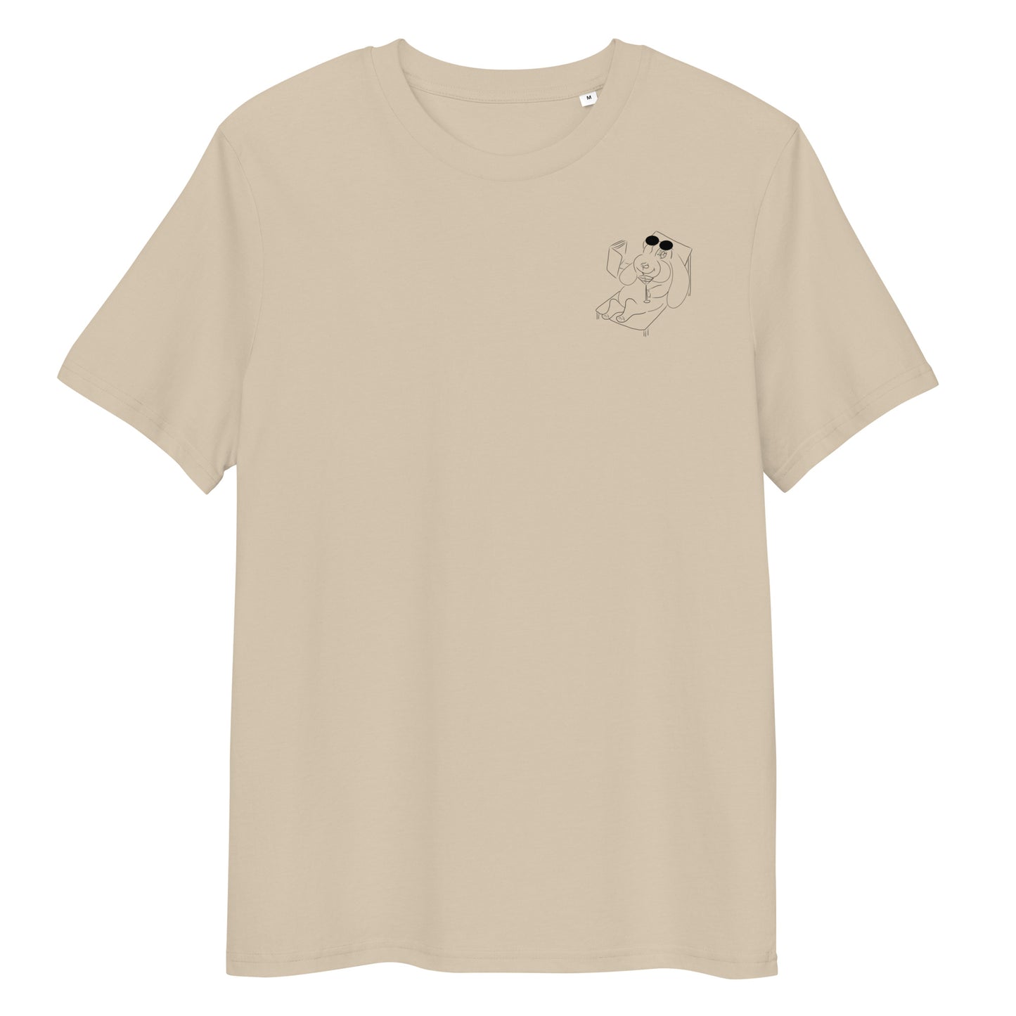 Bunny hop and sip  | 100% Organic Cotton T Shirt in desert dust