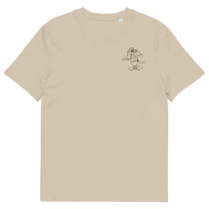 Platypus Skateboarder | 100% Organic Cotton T Shirt in dessert dust front