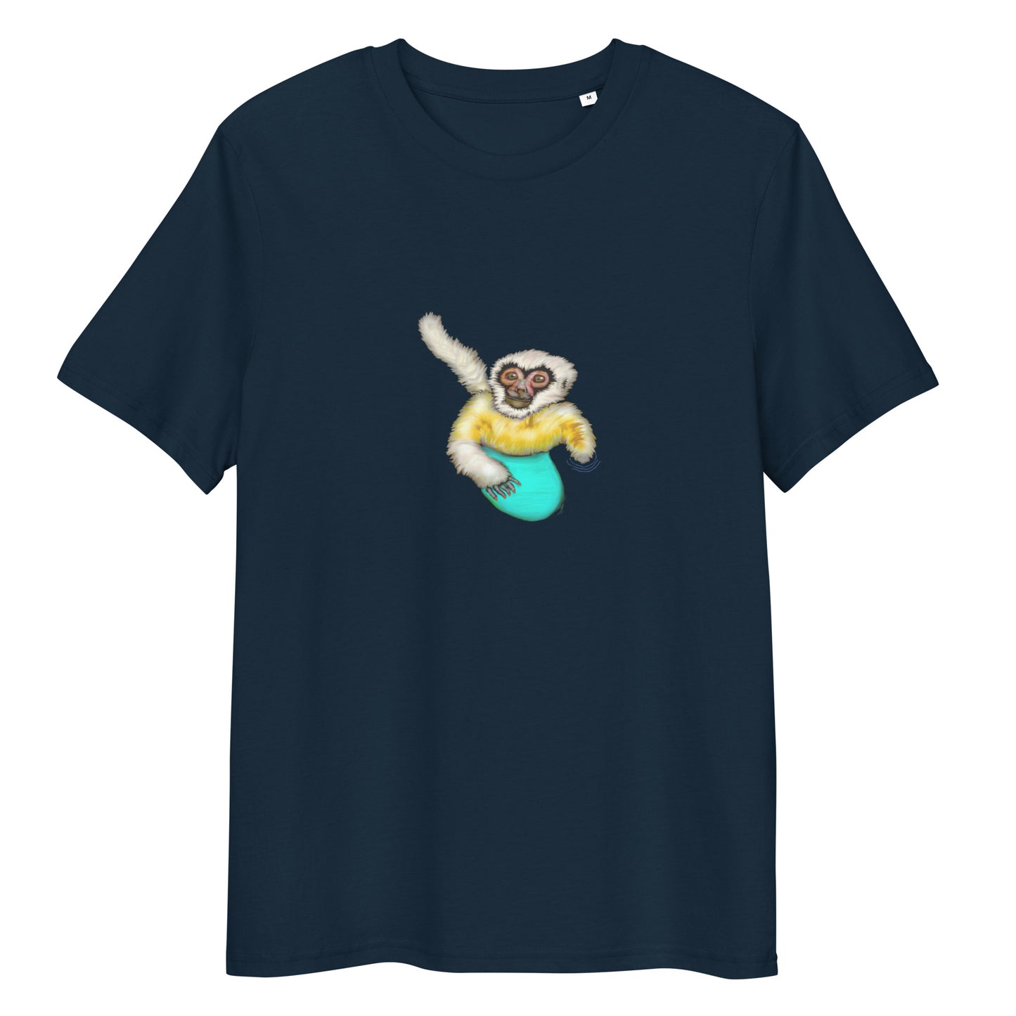 Gibbon Surfing | 100% Organic Cotton T Shirt in navy