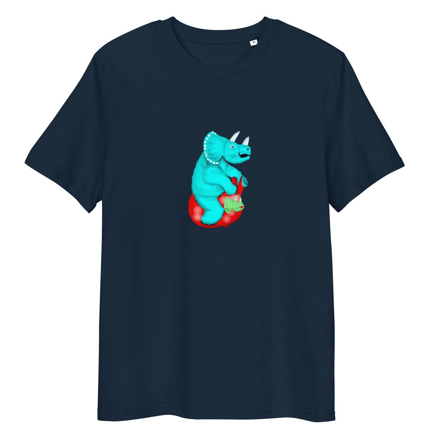 Dinosaur Space Hopper | 100% Organic Cotton T Shirt in navy