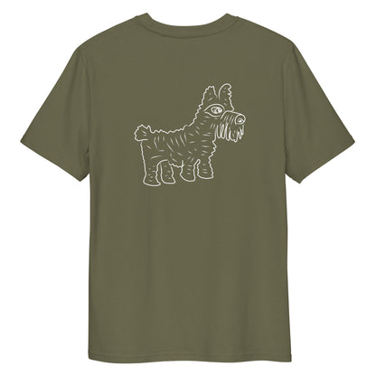 Dog | 100% Organic Cotton T Shirt in khaki back