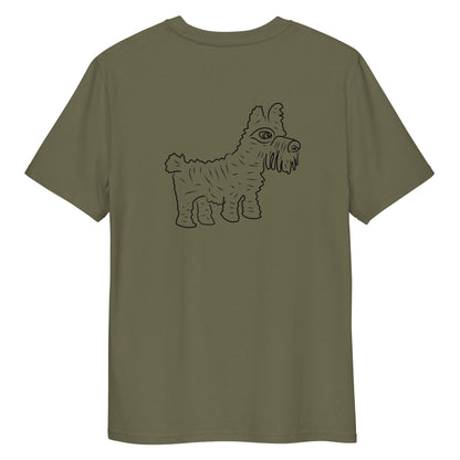 Dog 2 | 100% Organic Cotton T Shirt in khaki back