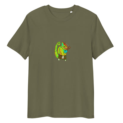 Bagpiper Chameleon | 100% Organic Cotton T Shirt in khaki