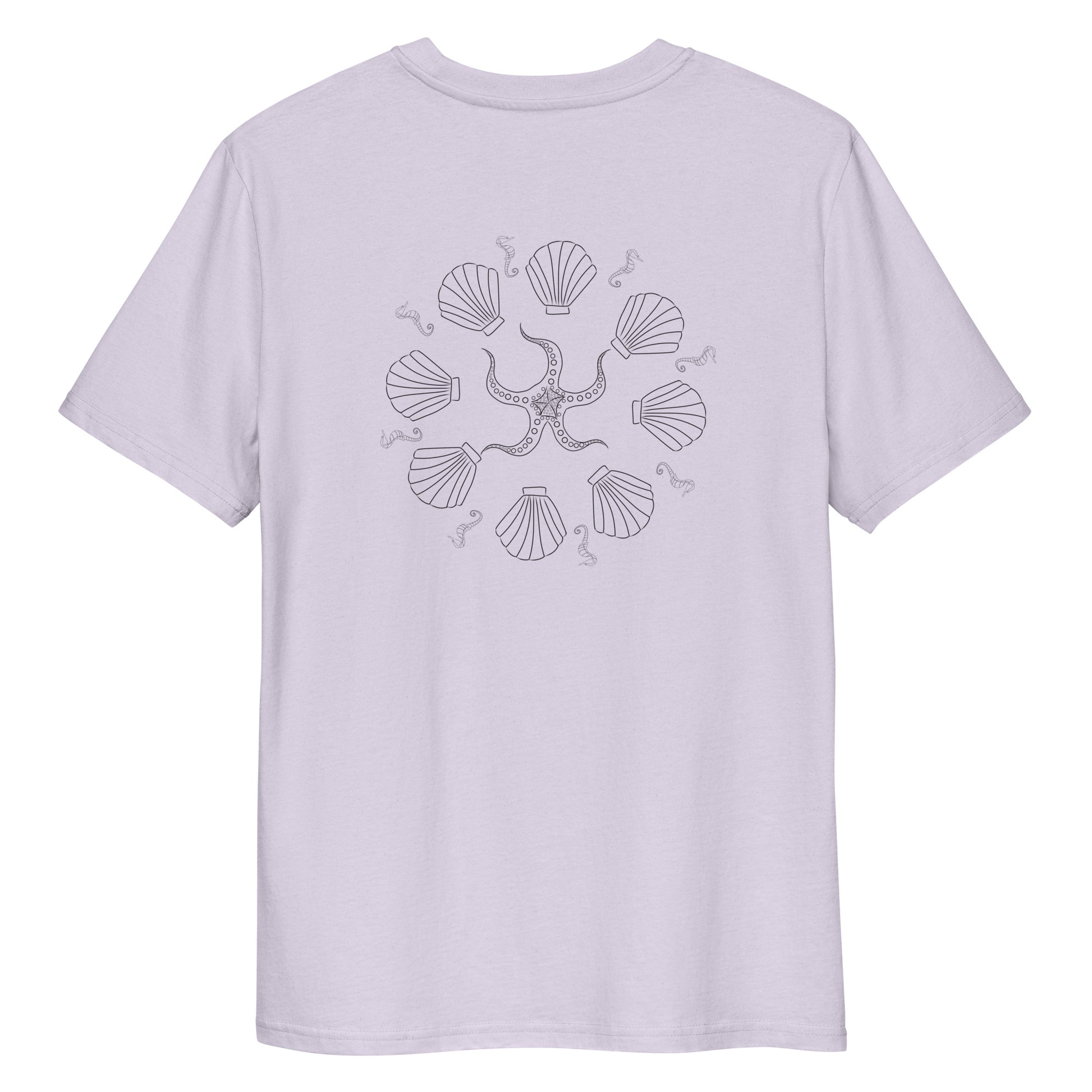Ocean Symphony | 100% Organic Cotton T Shirt in lavender back