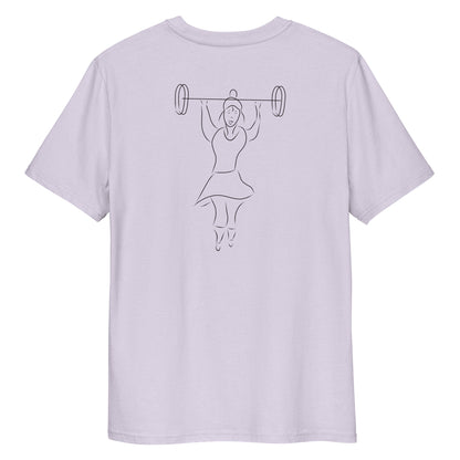 Women That Lift | 100% Organic Cotton T Shirt in lavender back