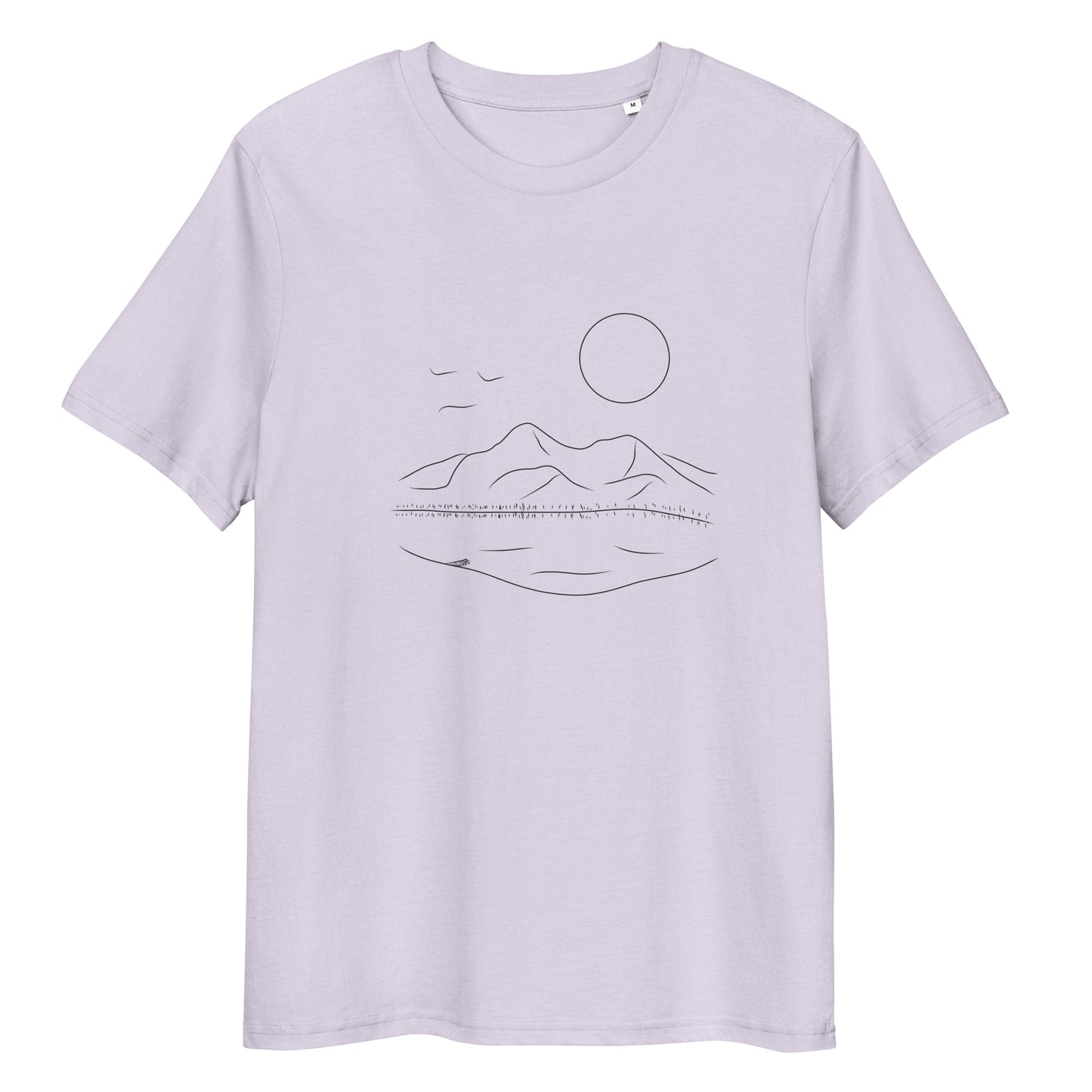 Mountain Serenity | 100% Organic Cotton T Shirt in lavender