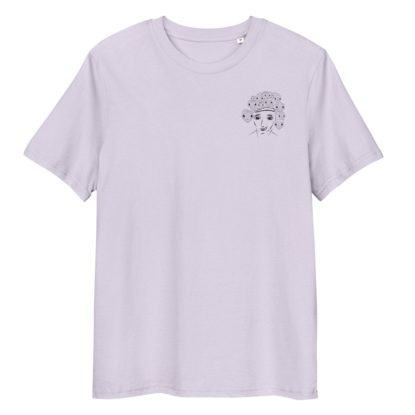 Medusa | 100% Organic Cotton T Shirt front in lavender 