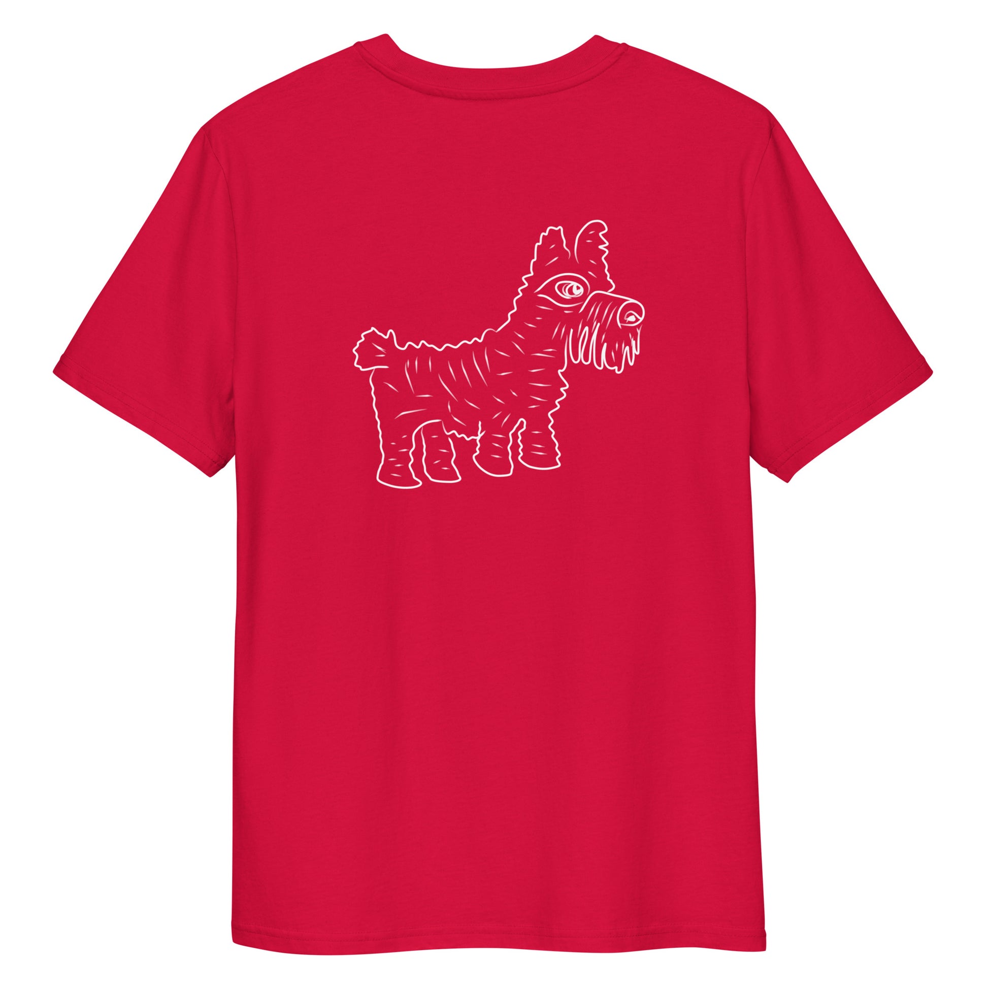 Dog | 100% Organic Cotton T Shirt in red back