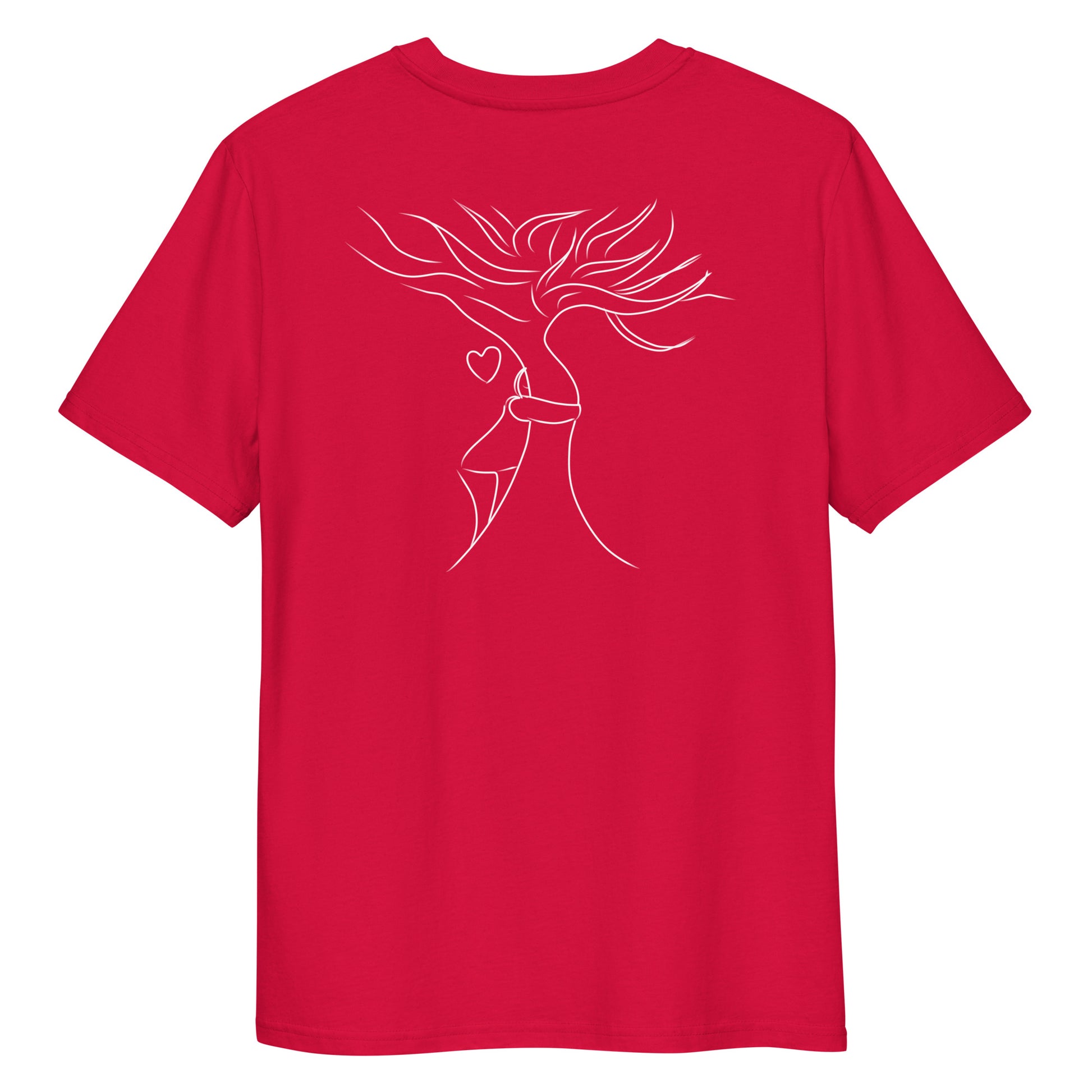 Sustainable Embrace White Tree | 100% Organic Cotton T Shirt in red back