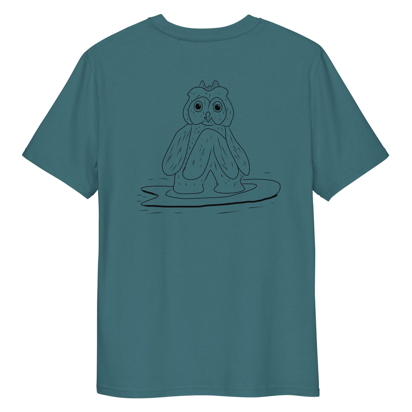 Surfing Owl | 100% Organic Cotton T Shirt in stargazer back