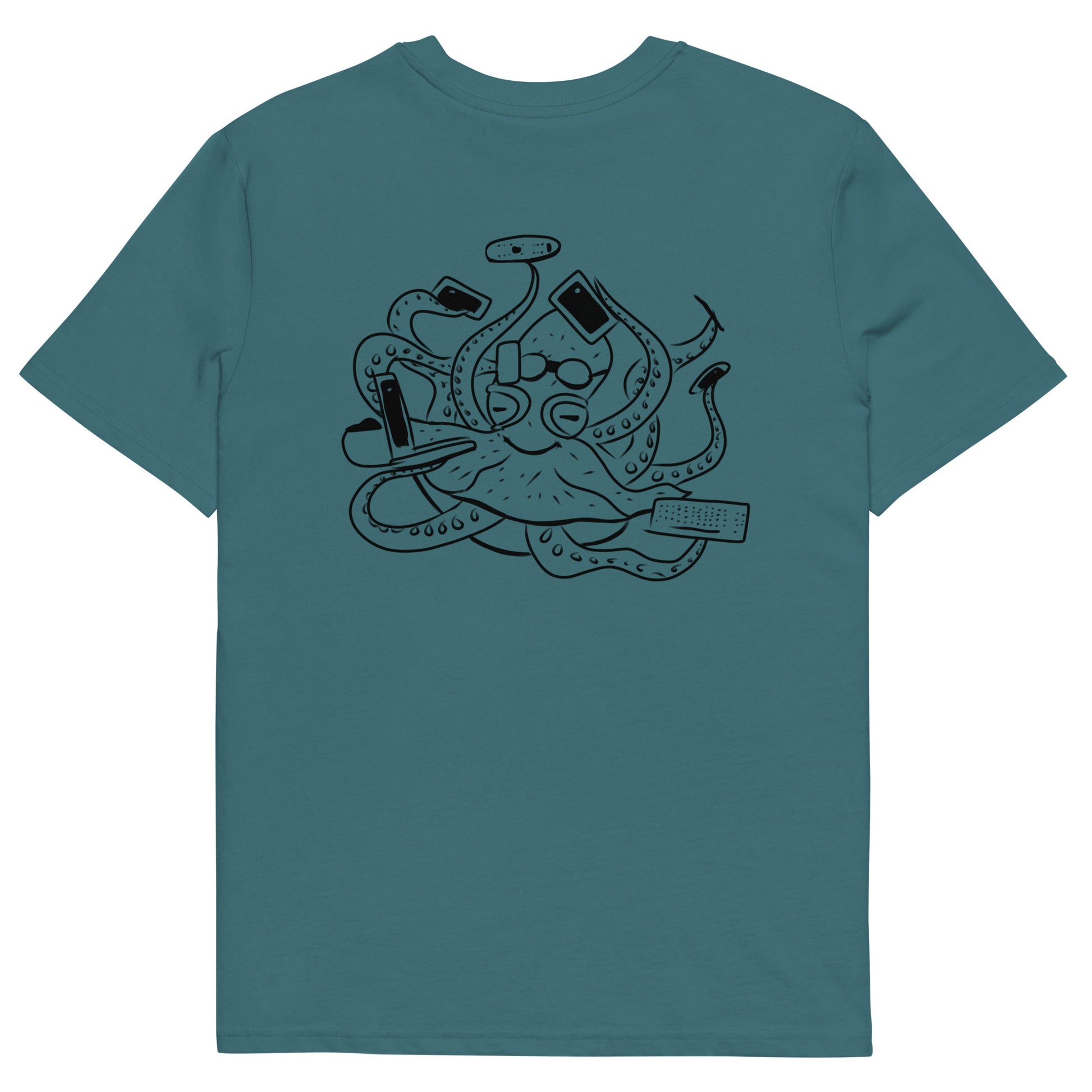 Octopus Office Worker | 100% Organic Cotton T Shirt in stargazer front