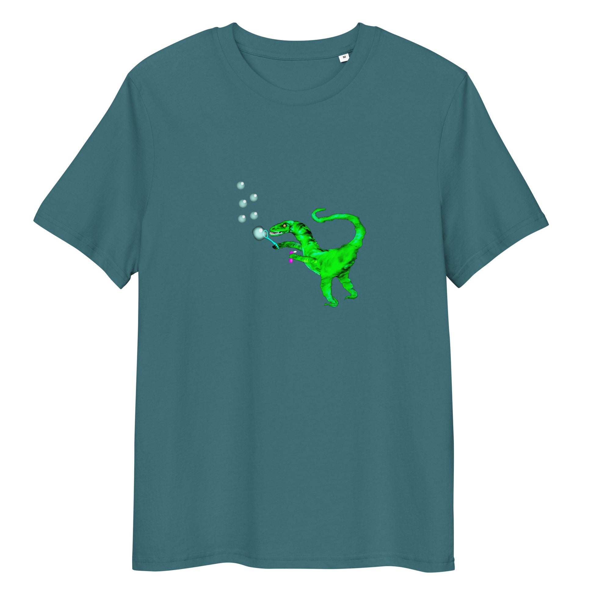 Dinosaur Velociraptor | Organic Cotton T Shirt in stargazer